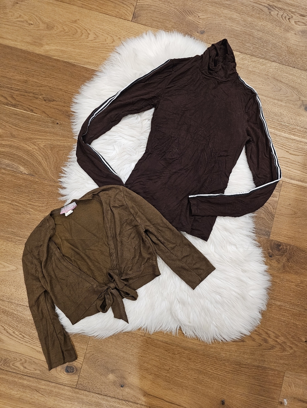 Vintage Brown Knit Top Set